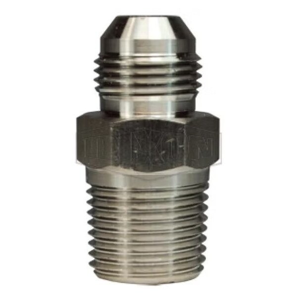 The Right Connection Flare to Pipe Adapter, 9/16-18 x 3/8-18 Nominal, 37Deg Male JIC Flare x Male NP