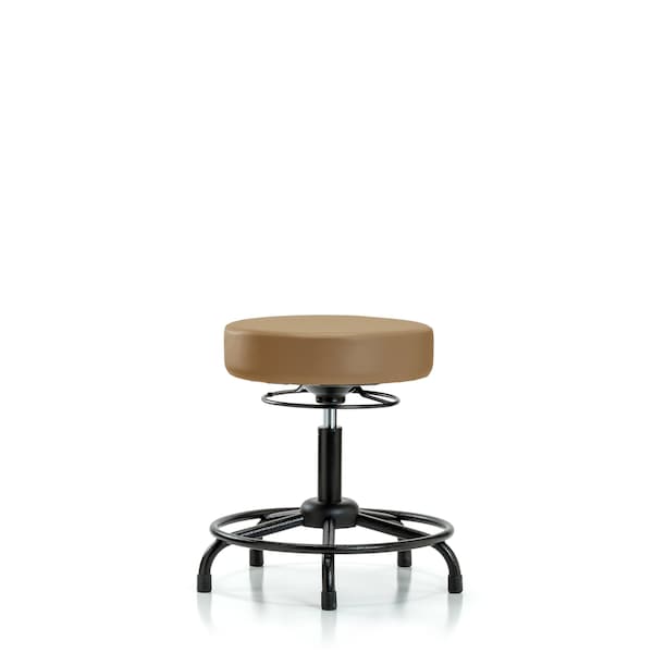 Desk Stool, Vinyl, RT, Glides, Taupe