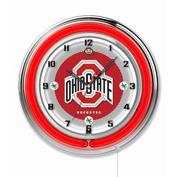 Ohio State University Double Neon 19" Clock