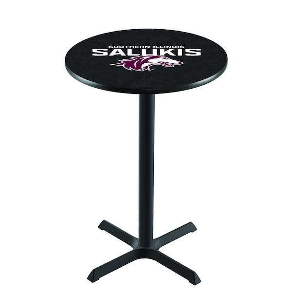 42" Blk Wrinkle Southern Illinois Pub Table, 36" dia. Top