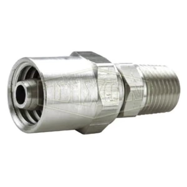Reusable Hose Fitting, 3/8 in Nominal, Hose ID x MNPTF End Style, 303 SS, Domestic
