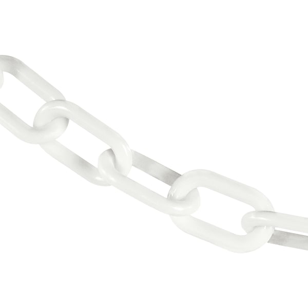 2" x 200' White Heavy Duty Plastic Safety Chain