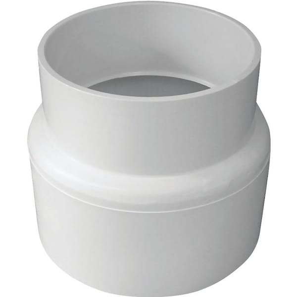 CANPLAS Pipe Adapter, 4 in, Hub, PVC, White