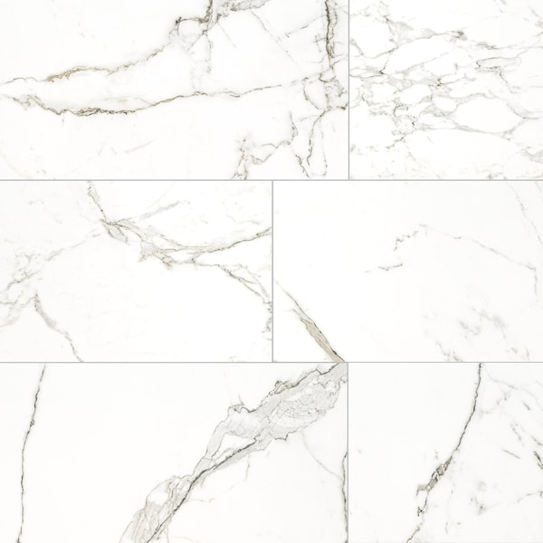 Regallo Calacatta Isla 12"X 24" Polished Porcelain Floor And Wall Tile, PK7