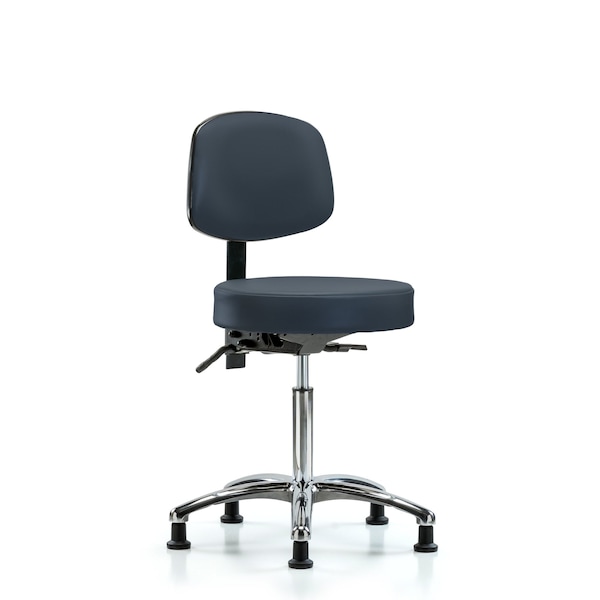 Ben Stool, Med, Vin, Bk, Chrome, Tilt Gld, Nav