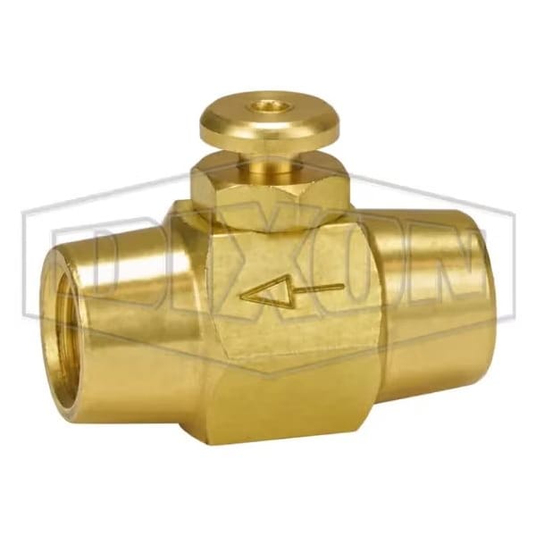 Straight Orientation Button Valve, Brass Body