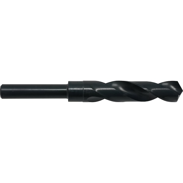 1-1/2 HSS 118 Degree Silver & Deming Drill 1/2 Reduced 3-Flatted Shank Cle-Line 1892 Steam Oxide