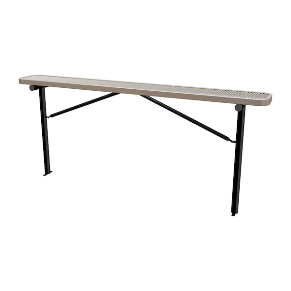 Bench w/o Back, Ingroud Mount, 8ft., Beige