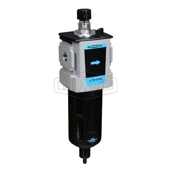 Wilkerson by EconOmist Compact Lubricator with Gauge, 1/4 in NPT/BSPP-G Port, 88 SCFM Flow Rate, 150