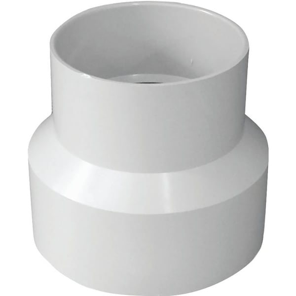 IPEX Sewer Increaser Coupling with Stop, 6 x 4 in, Hub, PVC, White