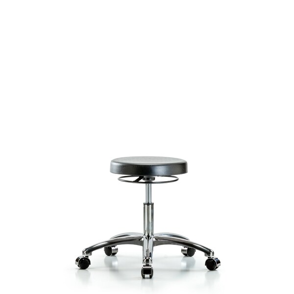 Desk Stool, Chrome, Poly, Casters