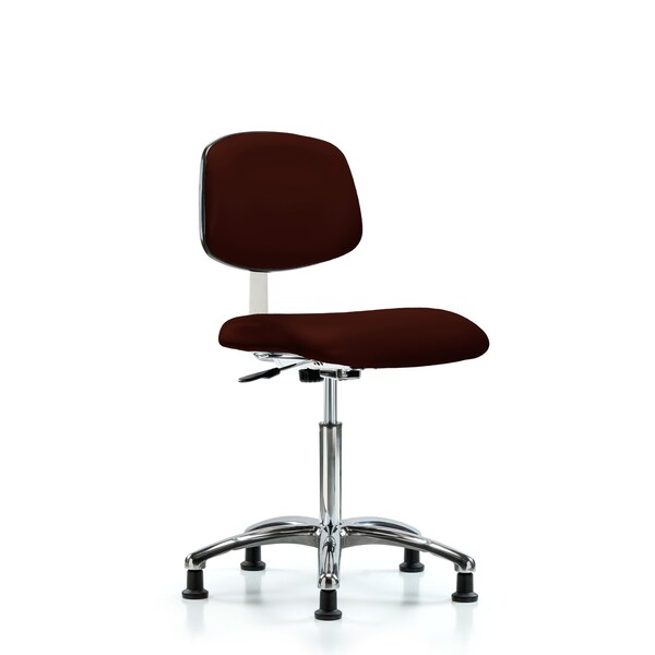 Clean Room Chair Med Ben Chair, Vin, Chrm, Glds, Burg, CL10, 22" to 29" Height, Vinyl, Burgundy