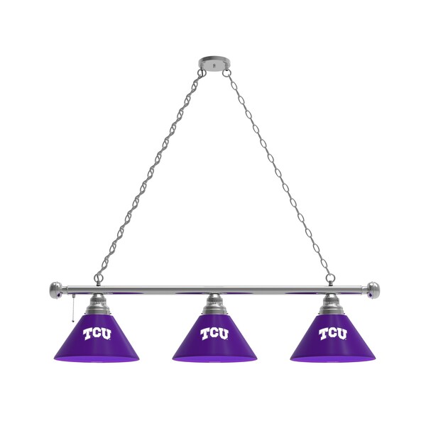 TCU 3 Shade Billiard Light, Chrome Fixture