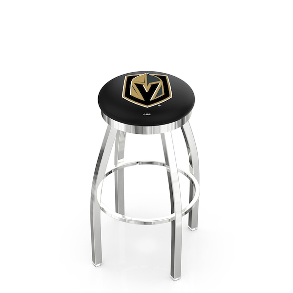 25" Chrome Vegas Golden Knights Swivel Bar Stool, Accent Ring