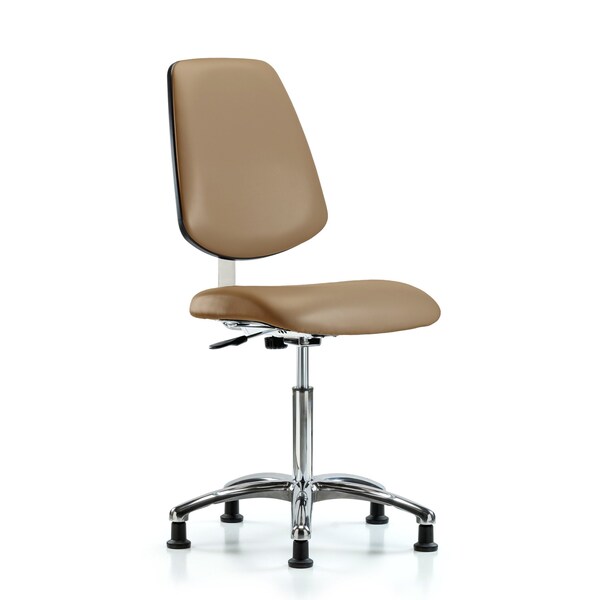 Clean Room Chair 22" to 29" Height, Vinyl, Taupe