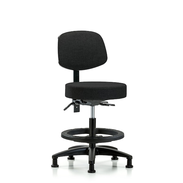 Bech Stool, Med, Fab, Bk, Tilt, BF, Gld, Blk