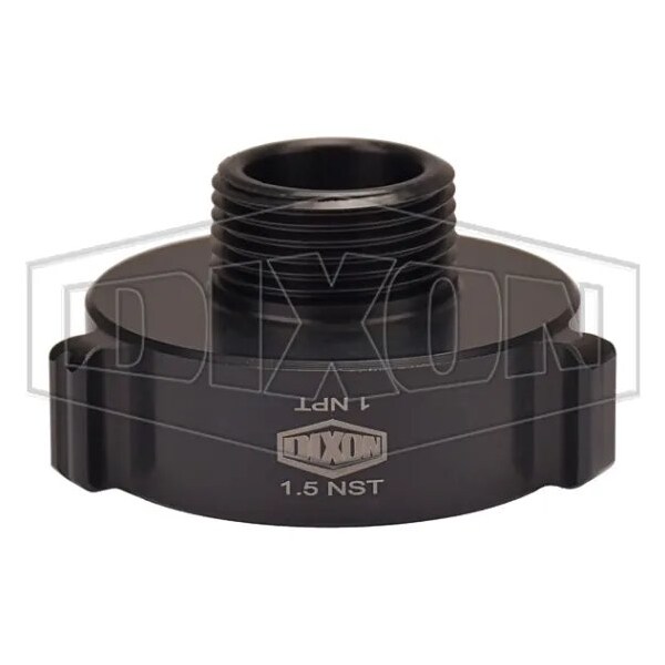 Style N37 Rocker Lug Hydrant Adapter, 1-1/2 x 1 in, Female NST NH x MNPT, Aluminum, Hardcoat Anodi