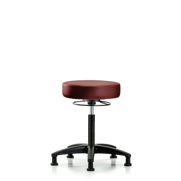 Vinyl Stool, Med Bench, Glides, Taupe