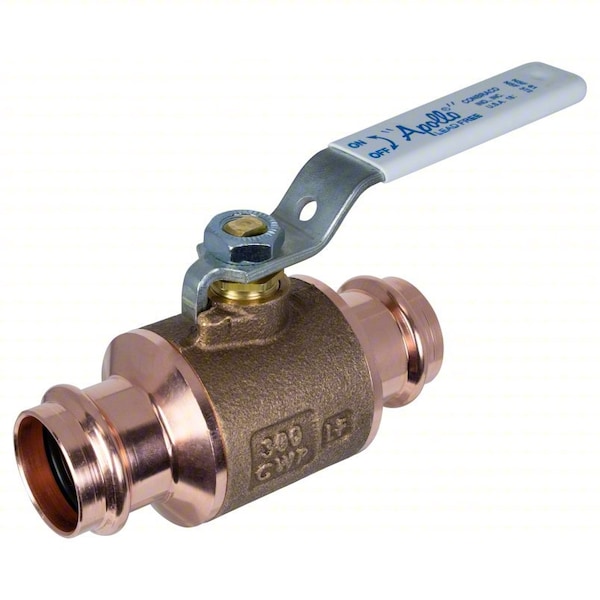 Manual 2-Way Ball Valve, Press, Bronze