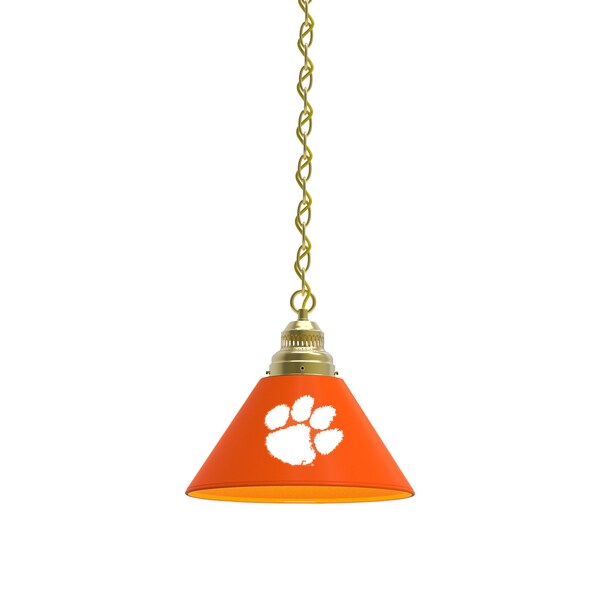 Clemson Pendant Light, Brass Fixture