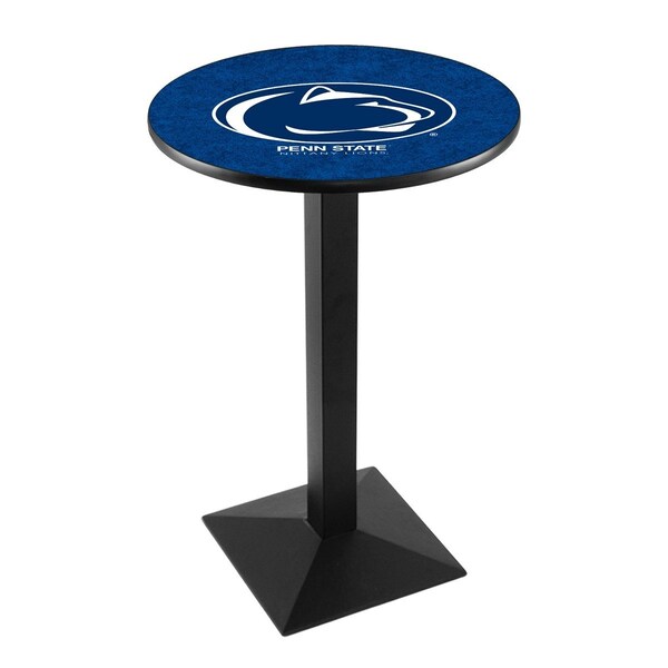 42" Blk Wrinkle Penn State Pub Table, 36" dia. Top