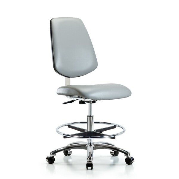 Clean Room Chair 22" to 29" Height, Vinyl, Dove