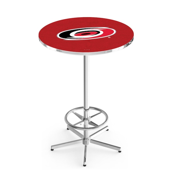 42" Chrome Carolina Hurricanes Pub Table, 36" dia. Top