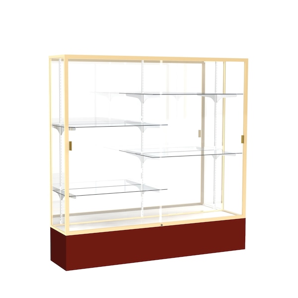 Spirit Floor Display Case 72x72x16, Mirror, Champange