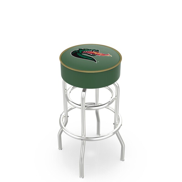 25" 4" UAB Cushion Seat, Double-Ring Chrome Swivel Bar Stool