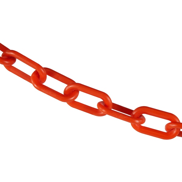 2" x 200' Traffic Orange Plastic Safety Chain