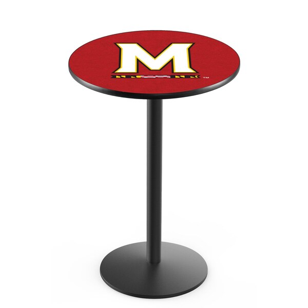 42" Blk Wrinkle Maryland Pub Table, 36" dia. Top