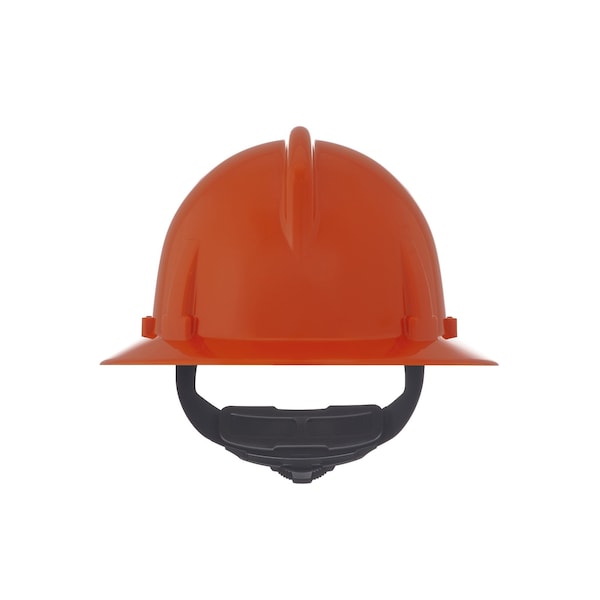Hard Hat, Topgard, Full Brim, Polycarbonate, Fas-Trac III, Type 1, Class E, Orange
