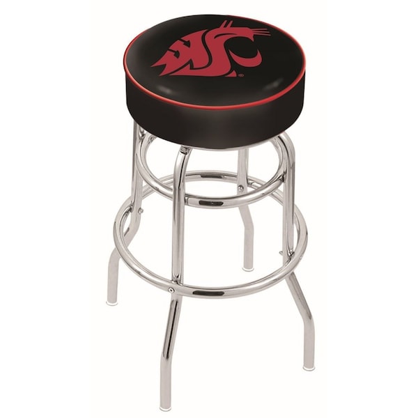 25" Washington State Cushion Seat, 2-Ring Chrome Swivel Bar Stool