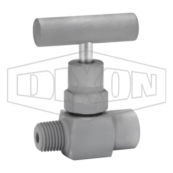 Mini Needle Valve, 1/8-27 MNPT x FNPT Nominal, 10000 psi Pressure, Steel Body