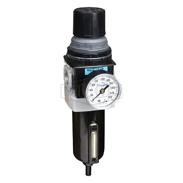 Wilkerson by Self-Relieving Standard Filter/Regulator with GC230 Gauge and Sight Glass, 1/2 in NPT/B