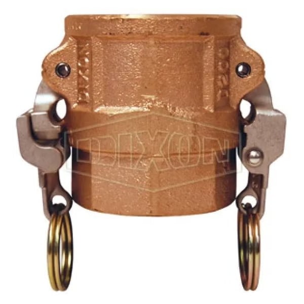 EZ Boss-Lock Type D Cam and Groove Coupler, 2-1/2 in Nominal, Female Coupler x FNPT End Style, Bras