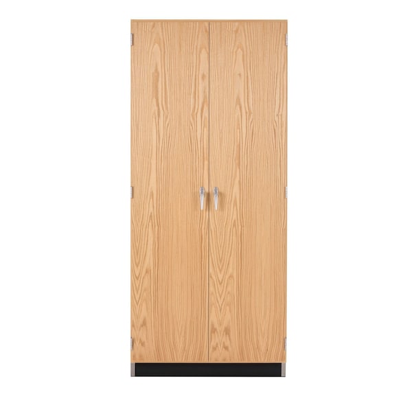 Wardrobe Storage Cabinet, 84 in H, 36 in W, (1) Fixed, (3) Adjustable Shelves, 2 Drawers