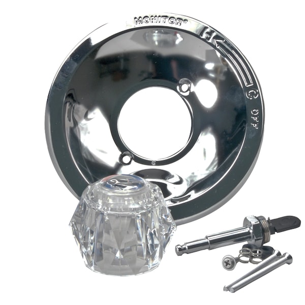 Shower Trim Kit with Clear Knob Handle
