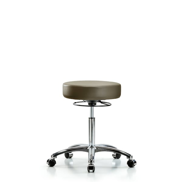 Vinyl Stool, Chrome, Med Bench, Casters, Royal