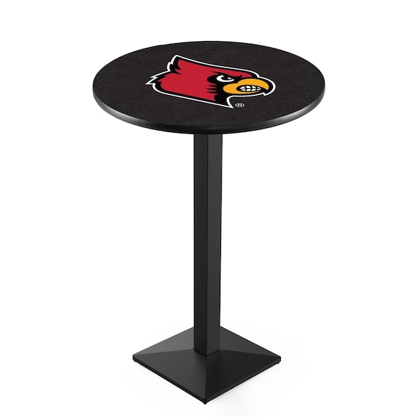 42" Blk Wrinkle Louisville Pub Table, 36" dia. Top