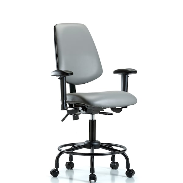Vinyl Chair, Vinyl, Adjustable Arms