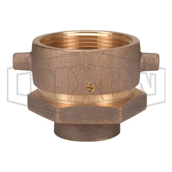 Open Snoot Pin Lug Adapter, 2-1/2 in, FNPT Rigid x Female NST NH Swivel, Brass, Domestic