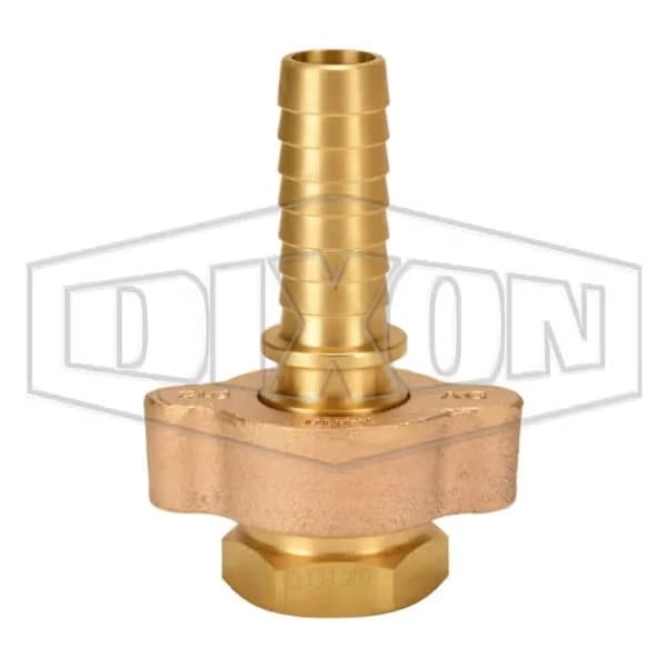 Boss Ground Joint Coupling, 1 in Nominal, FNPT End Style, Brass, Domestic