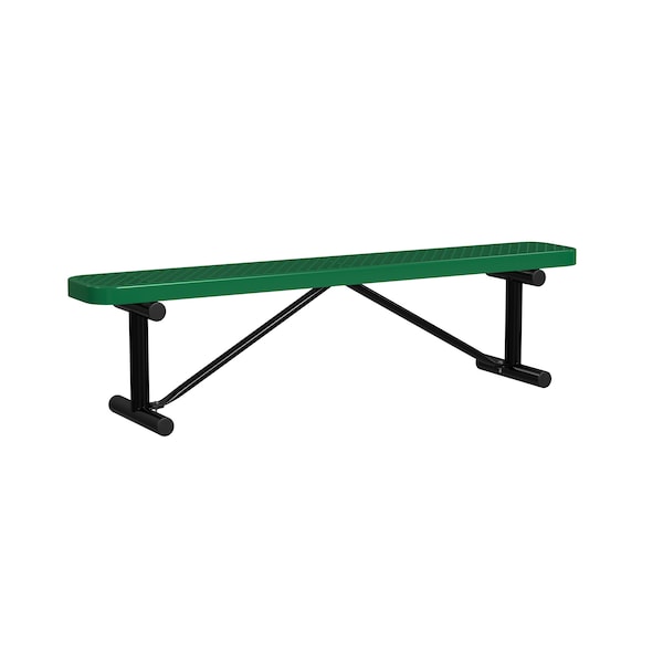 Leisure Craft 6 FT Outdoor Bench without Back, Portable, Green