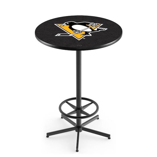 42" Black Pittsburgh Penguins Pub Table