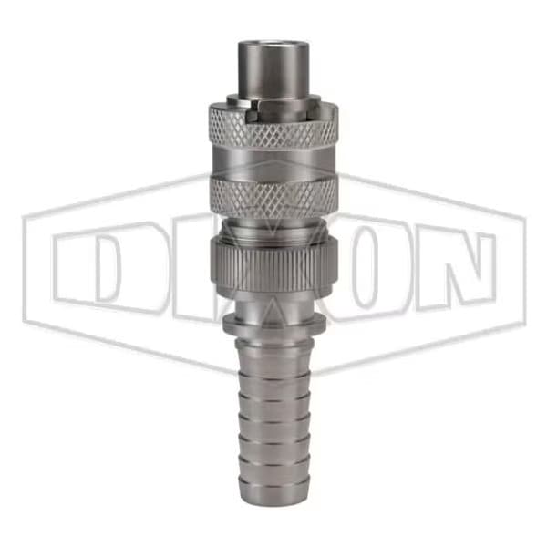 Dix-Lock N Series Interchange Safety-Lock Quick Disconnect Pneumatic Plug, 3/4 in Nominal, 303 Stai