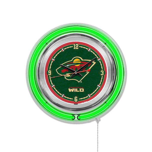 Minnesota Wild Double Neon 15" Clock, NHL