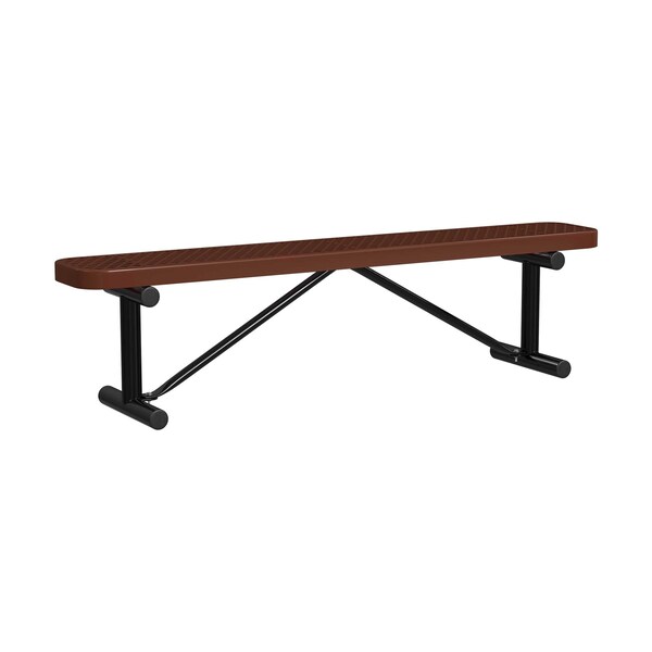 Portable, Bench w/o Back, 6ft., Brown