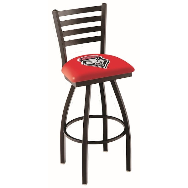 25" Blk Wrinkle New Mexico Swivel Bar Stool, Ladder Back