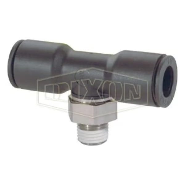 Legris by  Push-In Branch Tee, 1/8 x 3/8 in Nominal, MNPT x Tube, 290 psi Pressure, Nylon, Domestic